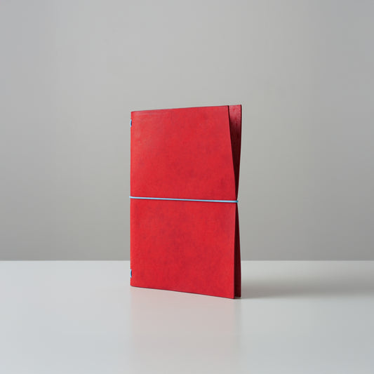 NOMAD Leather Travel Journal in Raspberry Red