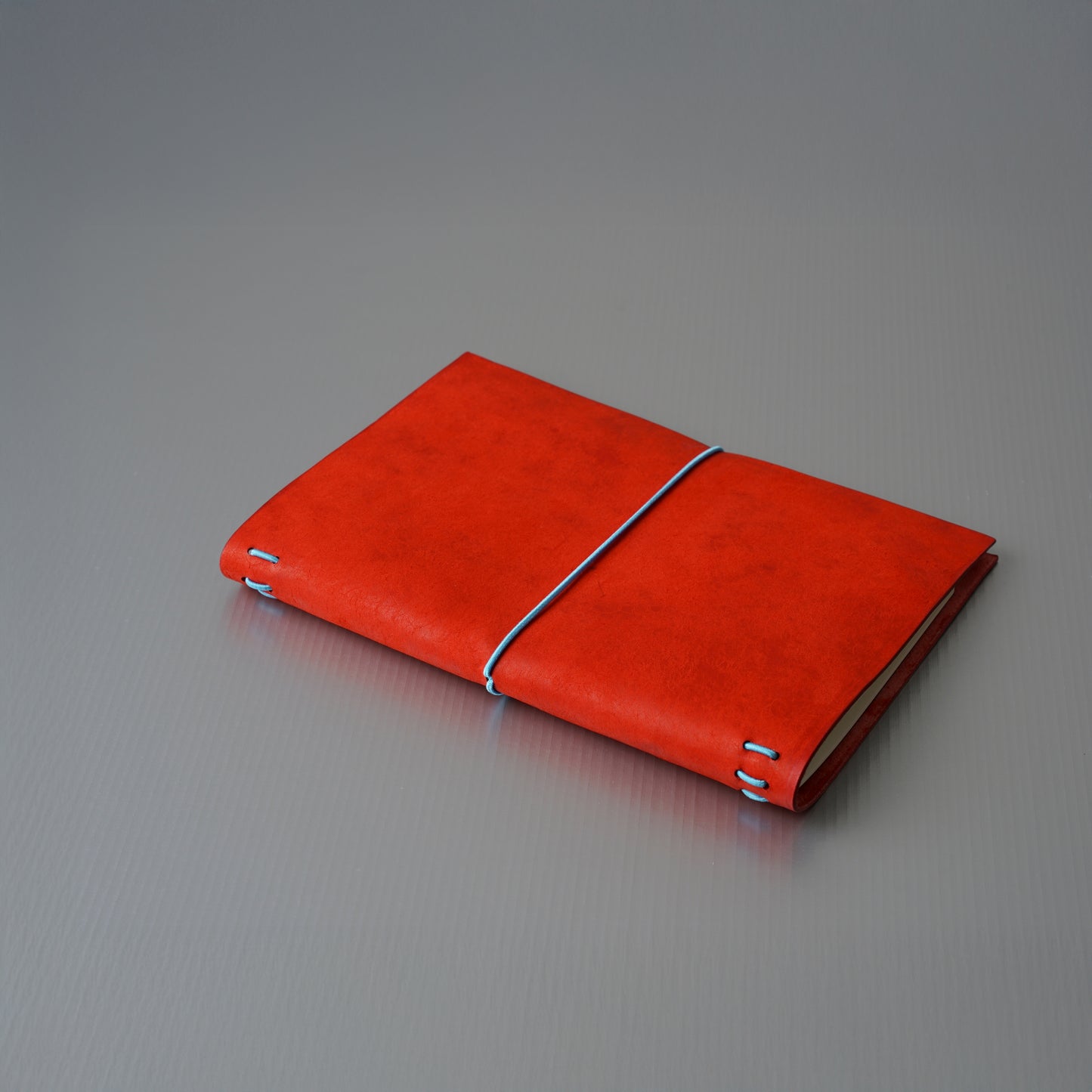 NOMAD Leather Travel Journal in Raspberry Red