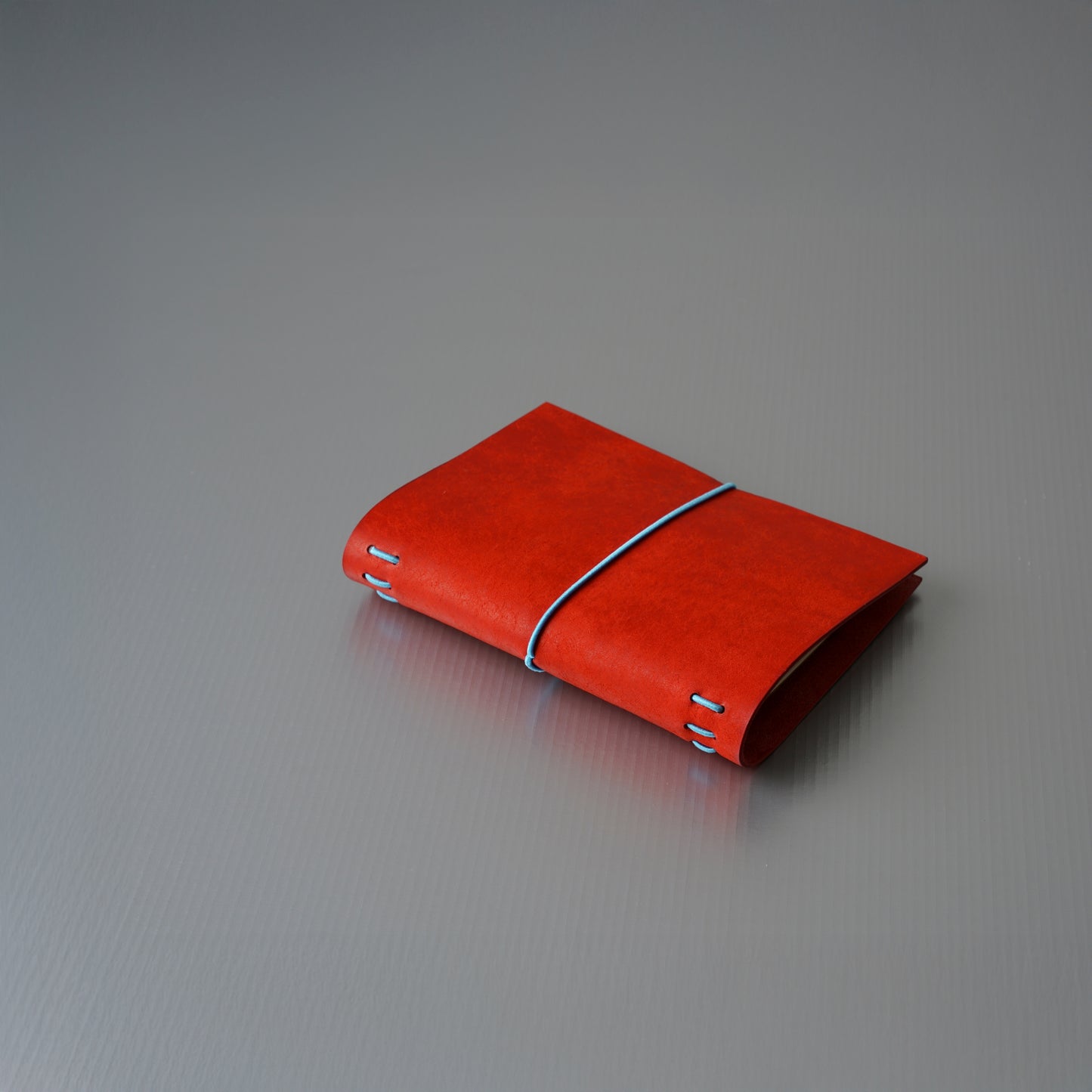 NOMAD Leather Travel Journal in Raspberry Red
